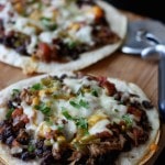 Mexican Black Bean Pizza | AggiesKitchen.com  #beans #pizza #dinner #mexican