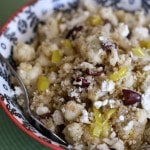 Greek Grilled Cauliflower and Vidalia Onion Quinoa Salad | AggiesKitchen.com  #heatlhy #recipe #quinoa #greek #salad #grill