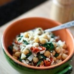 Skillet Orzo with Spinach, Chickpea and Lemon | aggieskitchen.com