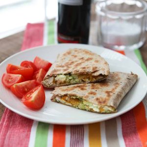 chicken pesto quesadillas