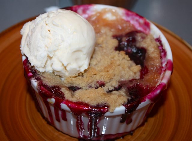 Nothing screams summertime like a Blueberry Peach Crumble (don't forget the scoop of vanilla ice cream!)