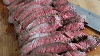 London Broil with Mustard Balsamic Vinegar and Garlic Marinade