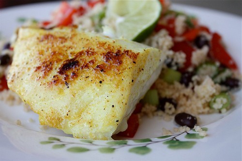 Adobo Red Snapper with Confetti Couscous