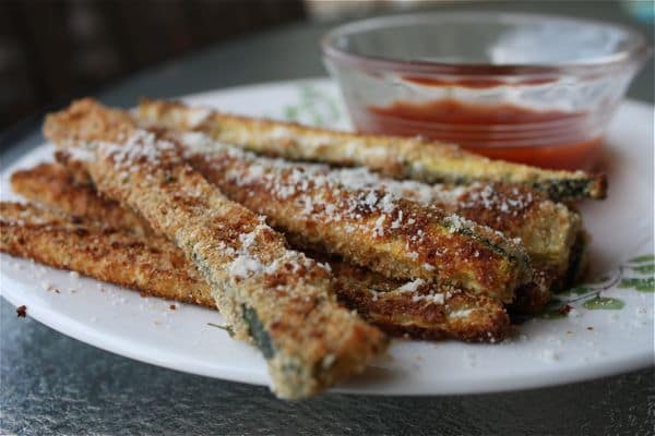 These Oven Baked Parmesan Zucchini Sticks are just as good as the fried version... if not better. Less oil, less greasy mess. Great snack or appetizer, my family loves them!