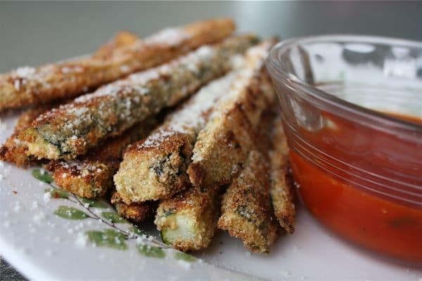 These Oven Baked Parmesan Zucchini Sticks are just as good as the fried version... if not better. Less oil, less greasy mess. Great snack or appetizer, my family loves them!