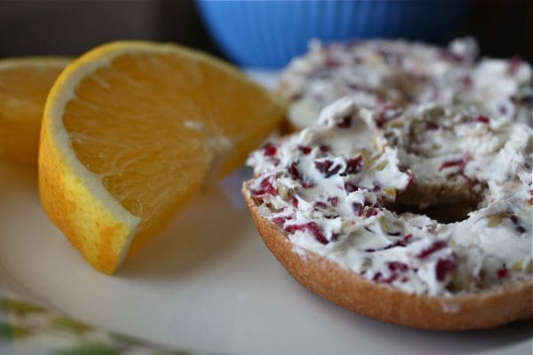 This Cranberry Nut Cream Cheese Spread is a festive addition to your breakfast or brunch this holiday season!