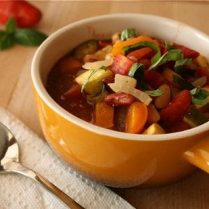 Summer Vegetable Soup with Pesto