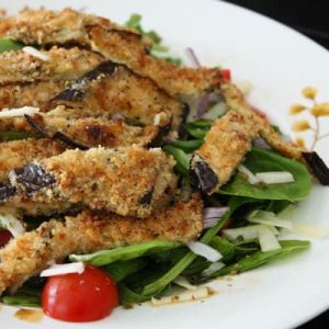 Spinach and Eggplant Salad