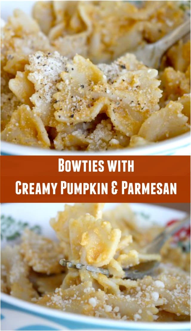 Bowtie Pasta with Creamy Pumpkin and Parmesan