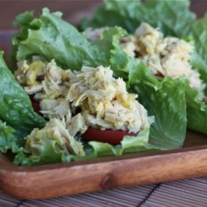 Tuna Salad Lettuce Wraps - low carb, low fat and delicious! Great lunch option for anyone trying to lose weight.