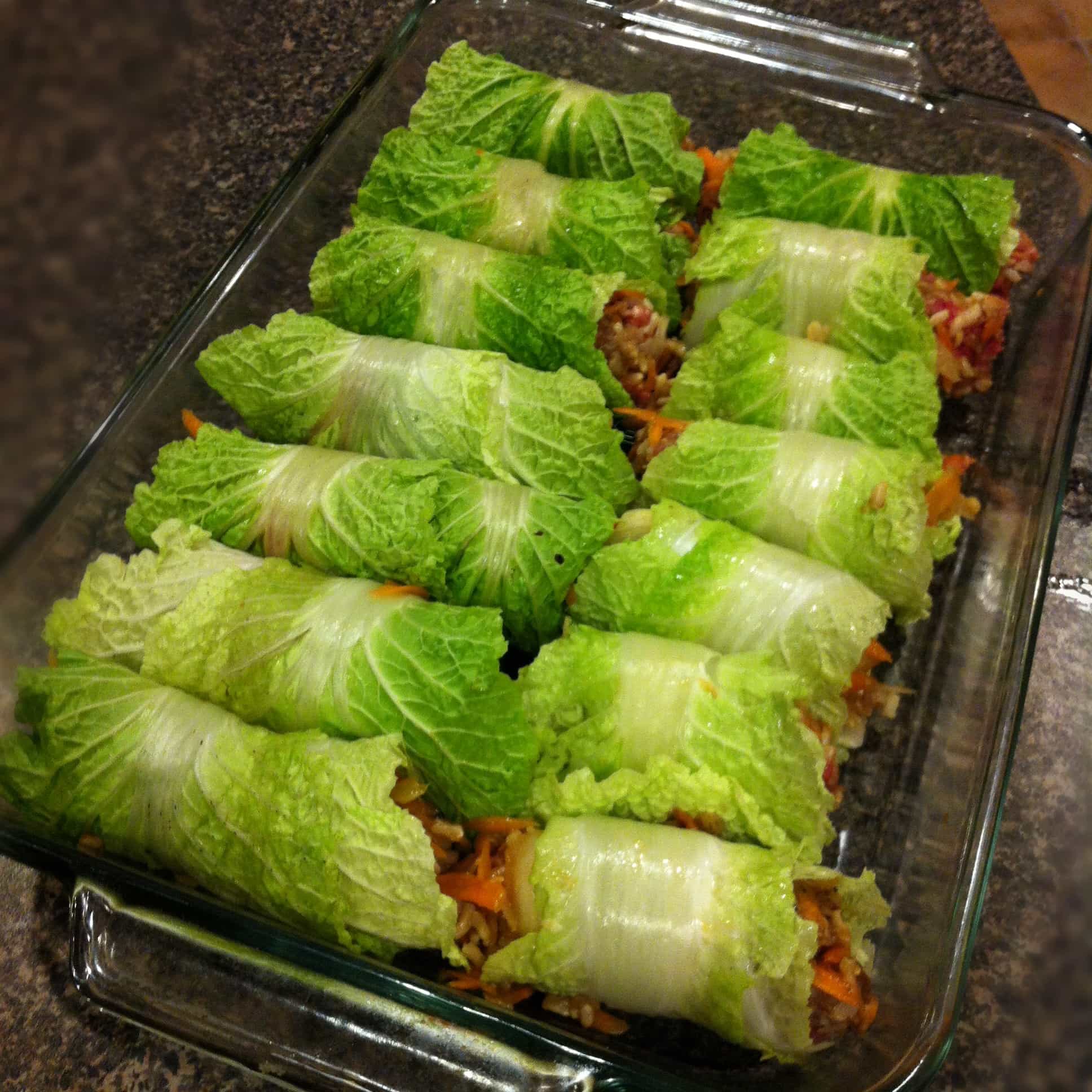 Asian Stuffed Napa Cabbage