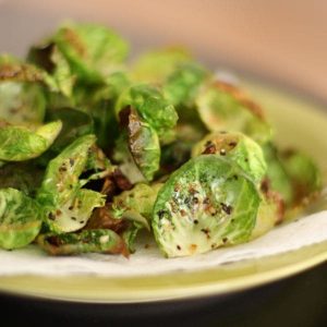 Lemon Pepper Brussels Sprout Chips | Aggie's Kitchen