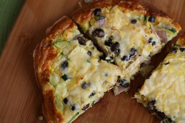 A healthy Garden Black Bean Frittata that help jump start your day or have it for lunch. Filled with protein from eggs, beans and veggies. Delicious meal!