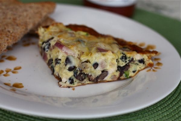 A healthy Garden Black Bean Frittata that help jump start your day or have it for lunch. Filled with protein from eggs, beans and veggies. Delicious meal!