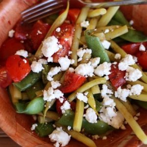 Green Bean, Cherry Tomato and Goat Cheese Salad
