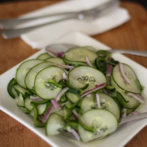 Kicked Up Cucumber Salad