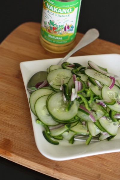 Simple Cucumber Salad with Vinegar (Marinated Cucumbers) - Perry's