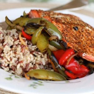 Blackened Salmon Fajita Bowls