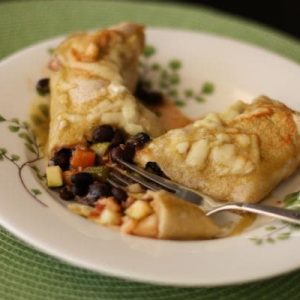 Chipotle Black Bean and Garden Vegetable Enchiladas