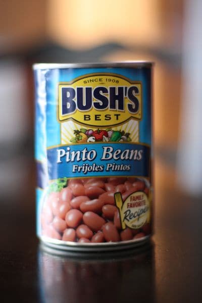 can of Bush's Pinto Beans