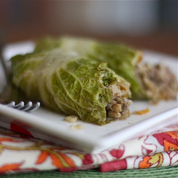 Asian Stuffed Napa Cabbage Rolls