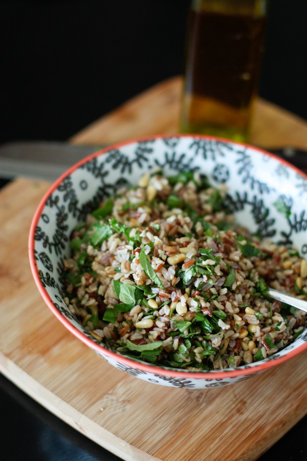 Herbed Wild Rice Salad with Toasted Pine Nuts