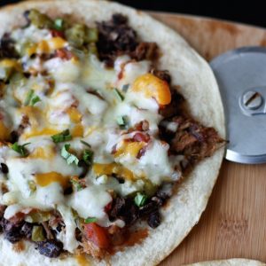 Mexican Black Bean Pizza | AggiesKitchen.com #beans #pizza #dinner #mexican