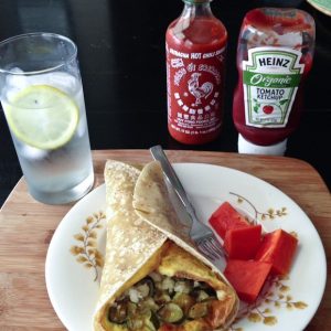 Roasted Zucchini and Feta Frittata Wrap | aggieskitchen.com #eggs #wrap #zucchini #breakfast #vegetarian