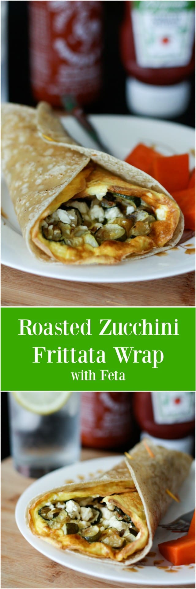 Use up your leftover roasted vegetable in frittatas for an easy meal. This Roasted Zucchini Frittata Wrap is a hearty and healthy vegetarian lunch or dinner!