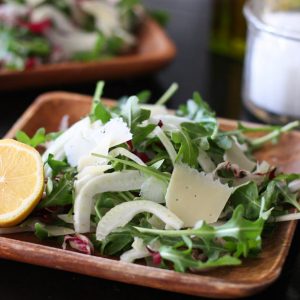 Shaved Fennel and Arugula Salad | AggiesKitchen.com #salad #healthy #summer