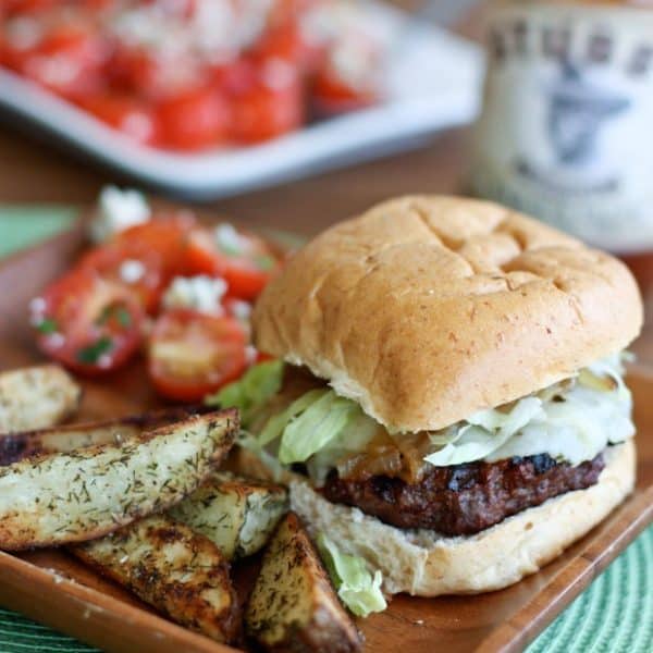 Healthy Grilled Barbecue Bison Burger