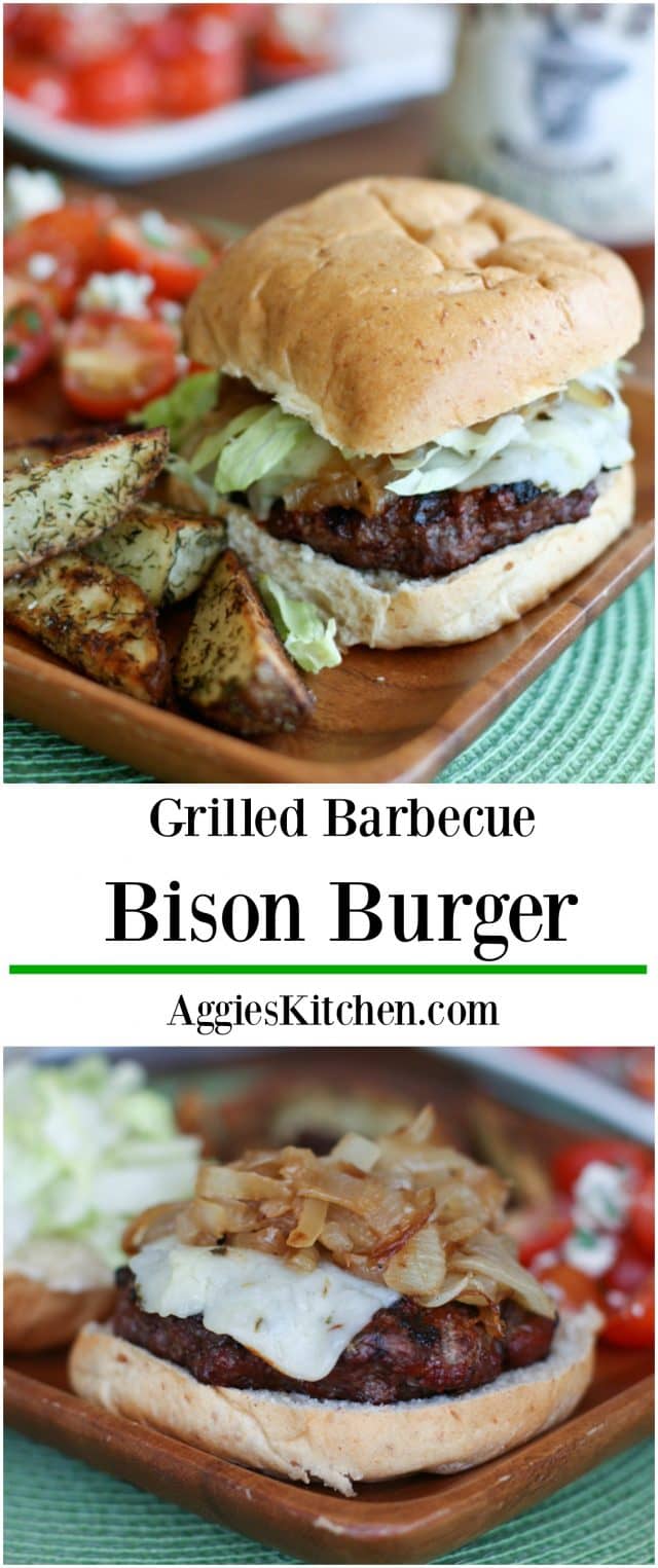 Grilled Barbecue Bison Burger