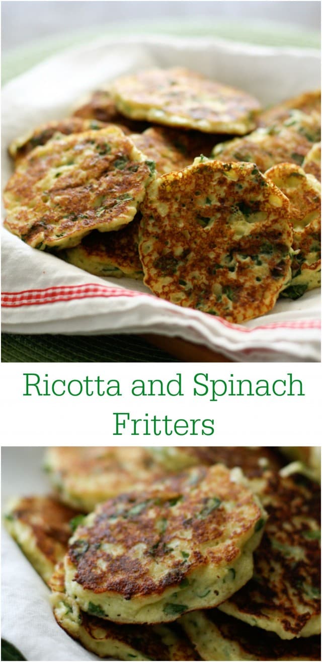 Ricotta and Spinach Fritters - cheesy and full of protein , great snacking for the whole family