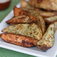 Roasted Dill Potato Wedges | AggiesKitchen.com #potatoes #sidedish #vegetable #potato