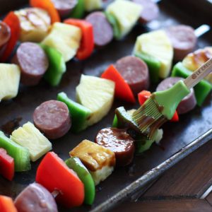 Aloha Kebabs with Sesame Rice | AggiesKitchen.com