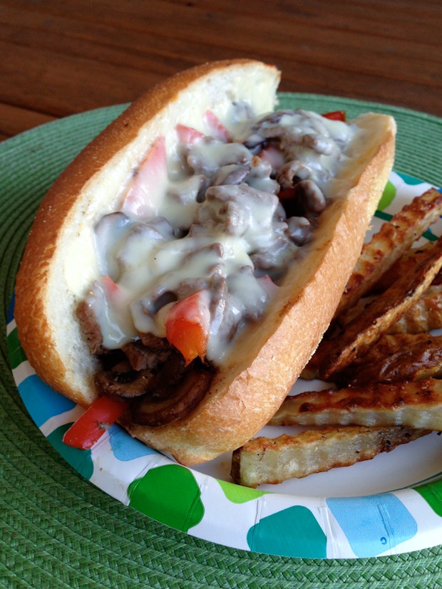 Easy Cheesesteak Sandwiches | AggiesKitchen.com #dinner #recipe #beef #sandwiches
