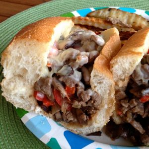 Easy Cheesesteak Sandwiches | AggiesKitchen.com #dinner #recipe #beef #sandwiches