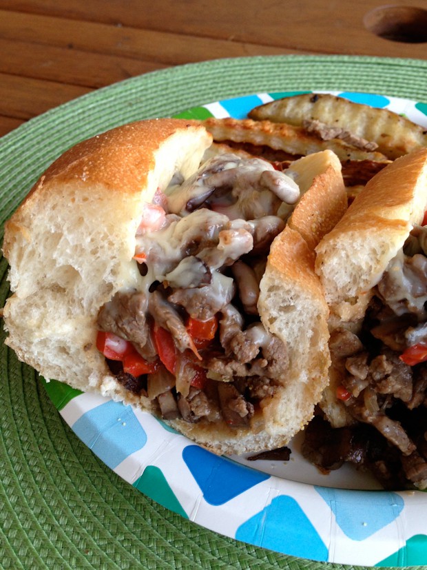 Easy Cheesesteak Sandwiches | AggiesKitchen.com #dinner #recipe #beef #sandwiches