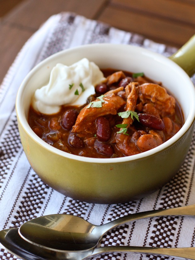 Red Chicken and Two-Bean Chili | Aggie's Kitchen