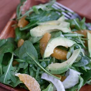 Spinach and Arugula Citrus Salad with Fennel and Avocado | www.aggieskitchen.com