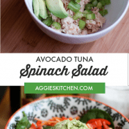 Avocado Tuna Spinach Salad