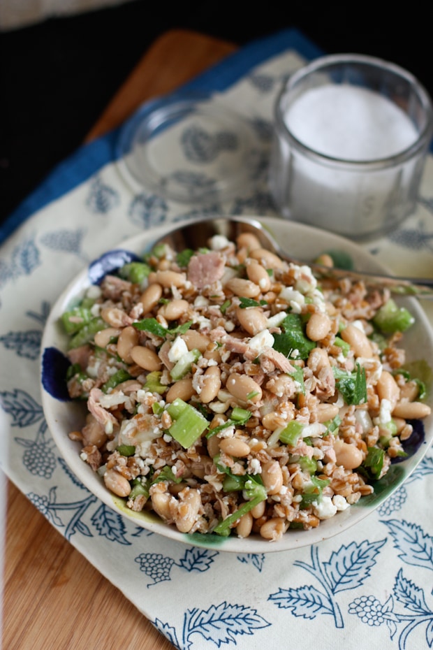 Italian Tuna and White Bean Farro Salad