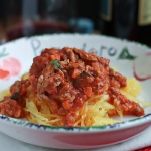 Skinnytaste Spaghetti Squash with Turkey Bolognese
