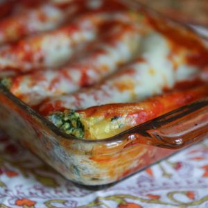 Butternut Squash and Spinach Manicotti