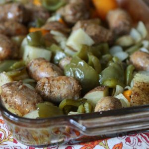 Roasted Italian Turkey Sausage, Potatoes and Peppers