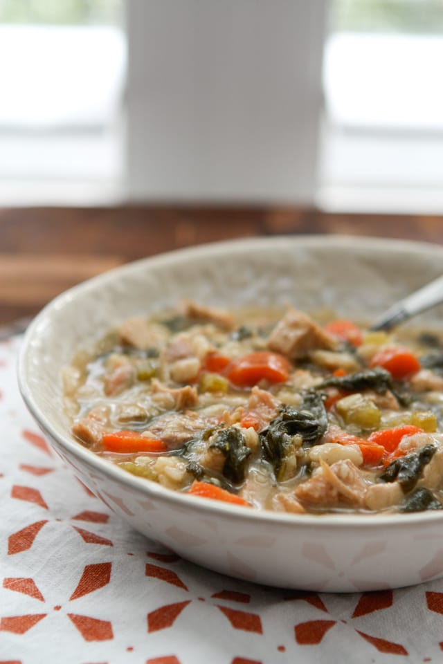 Lemon Turkey Orzo Soup