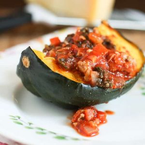 roasted acorn squash bolognese