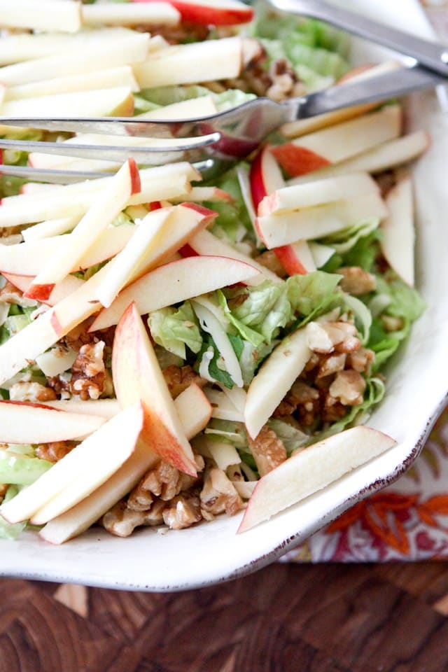 Apple, Celery and Walnut Salad with Honey Dijon Vinaigrette | Aggie's Kitchen #ThinkFisher