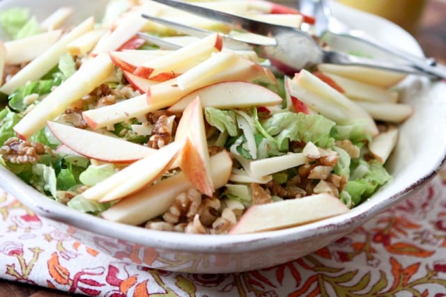 Apple, Celery and Walnut Salad with Honey Dijon Vinaigrette | Aggie's Kitchen #ThinkFisher