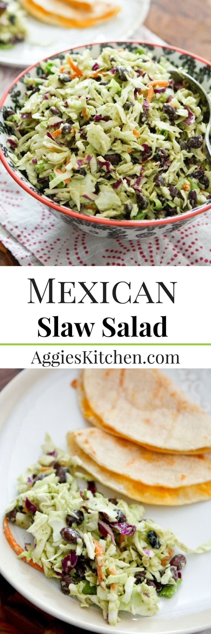 Mexican Slaw Salad with Black Beans